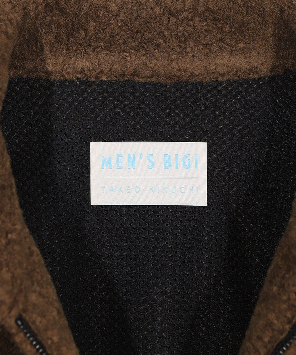 MEN'S BIGI 【50th Anniv . 菊池武夫】WOOL BLEND BOA PILE BLOUSON ブラウン