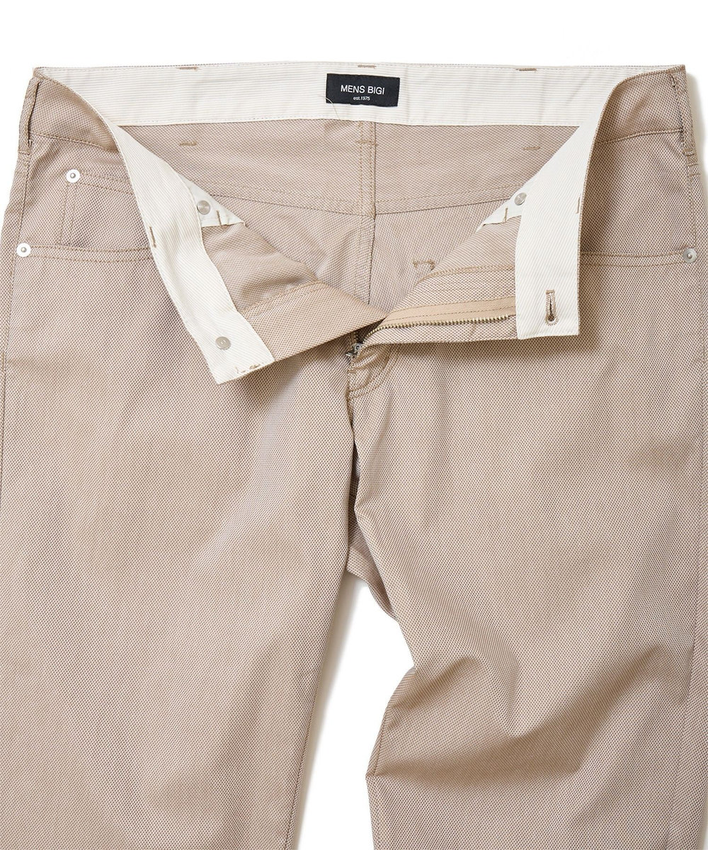 MEN'S BIGI COOLMAXドビーストレッチクロップドパンツ ベージュ