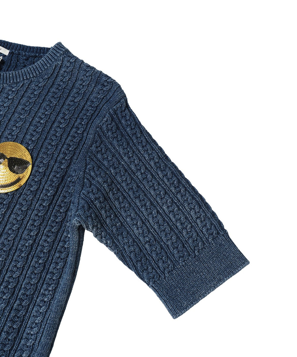 1er Arrondissement ＜COUTURE D'ADAM（クチュール ド アダム）＞コットンショートスリーブニット ブルー