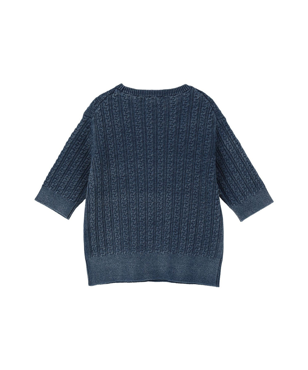 1er Arrondissement ＜COUTURE D'ADAM（クチュール ド アダム）＞コットンショートスリーブニット ブルー