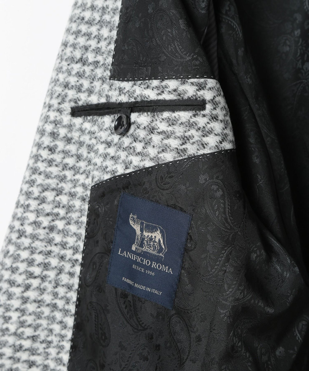 MEN'S BIGI 【RANIFICIO ROMA/ラニフィーチョローマ】ウールチェックジャージジャケット ホワイト
