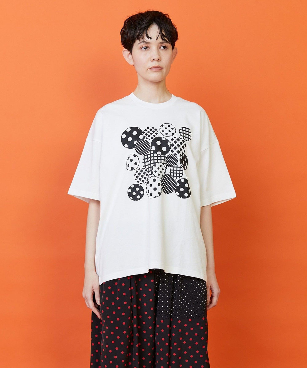 FRAPBOIS フォームドットＴシャツ ホワイト