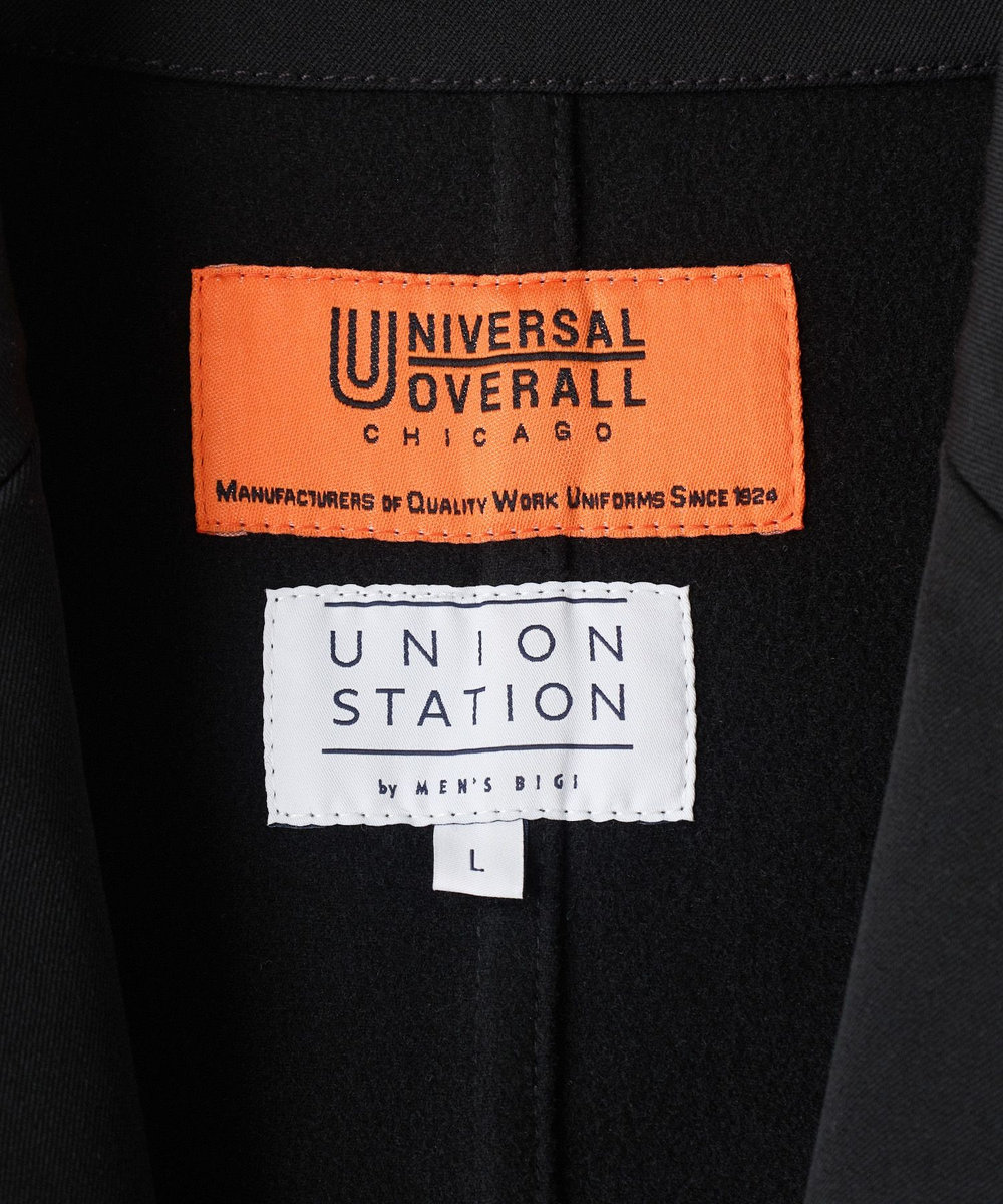 UNION STATION ≪別注≫UNIVERSAL OVERALL ジャケット[マシンウォッシャブル/ストレッチ] ブラック