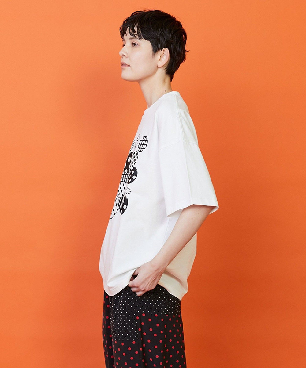 FRAPBOIS フォームドットＴシャツ ホワイト