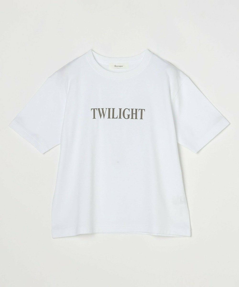 feerique feerique ロゴプリントTシャツ ホワイト