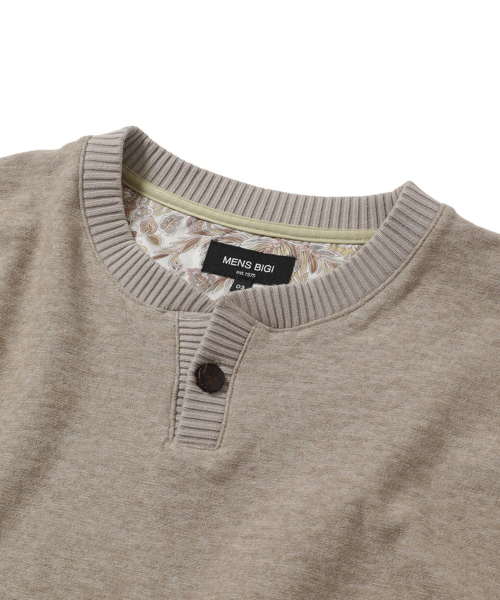 MEN'S BIGI ヴィンテージミニパイルスキッパーカットソー ベージュ