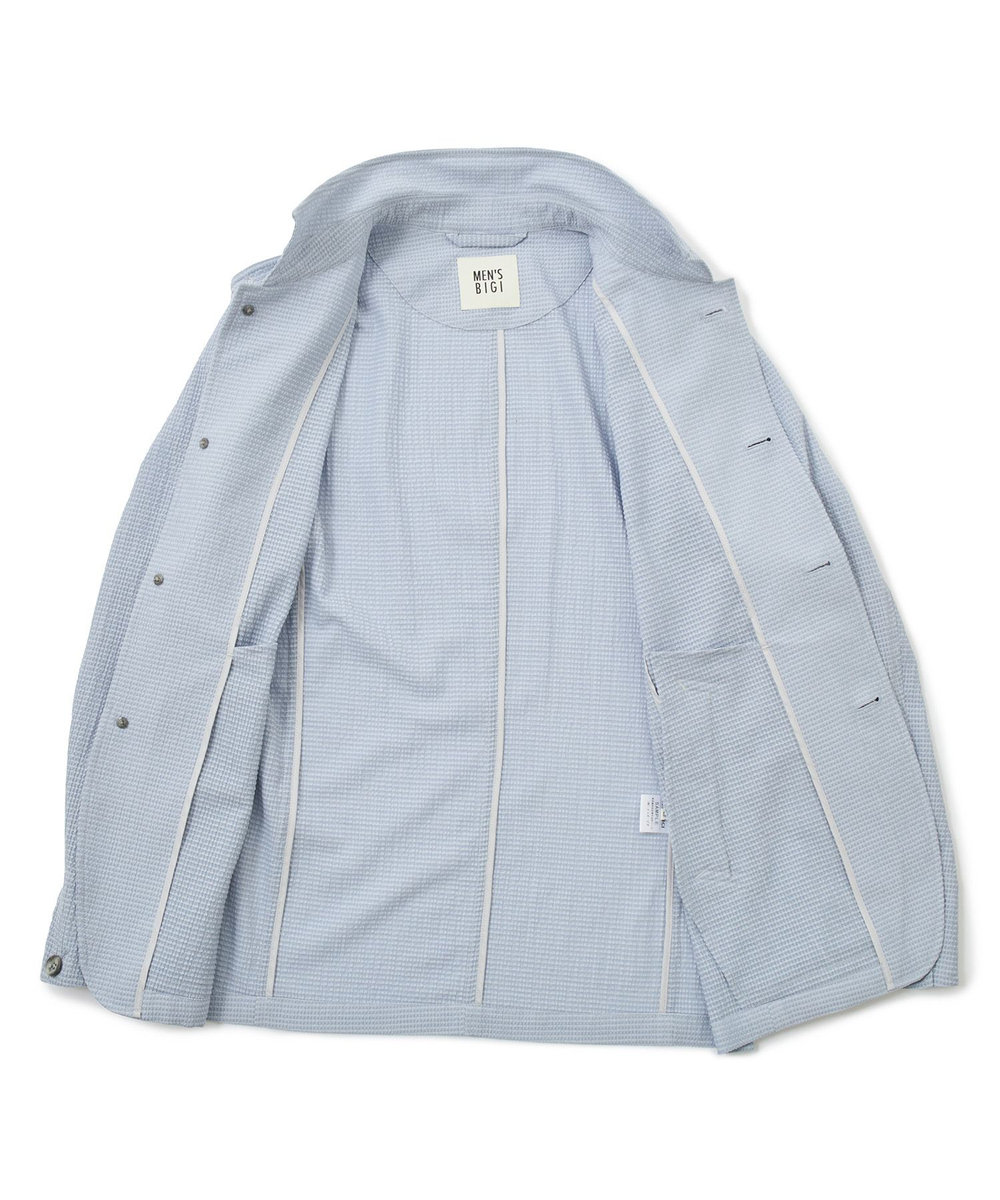MEN'S BIGI シアリーブリーゼ ライトブルゾン＜ストレッチ＞＜通気性＞ サックスブルー