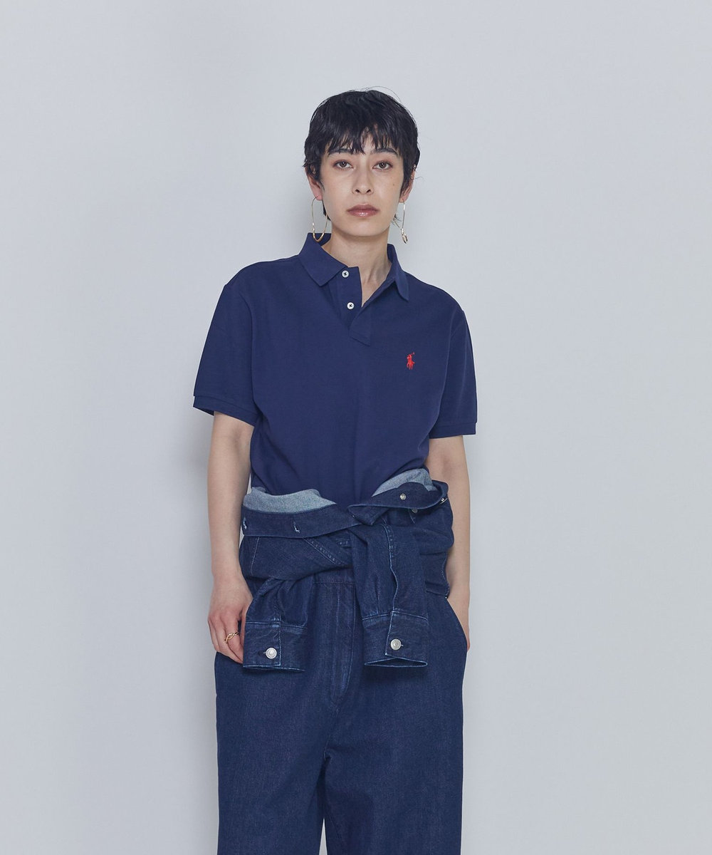 1er Arrondissement ＜POLO RALPH LAUREN（ポロ ラルフ ローレン）＞カスタムスリムフィットポロシャツ ネイビー