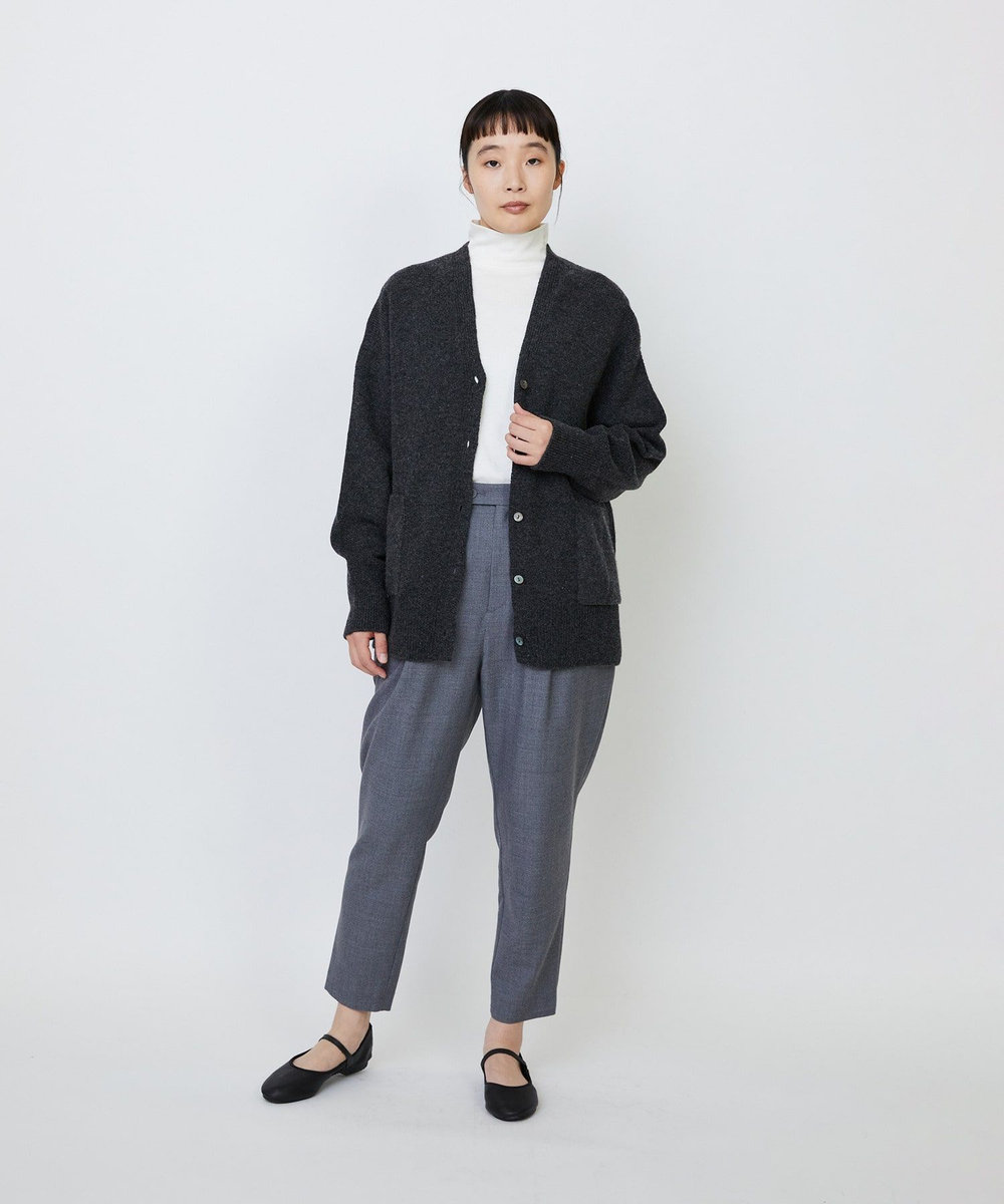LOISIR ウール混ツイルストレッチジョッパーズパンツ グレー