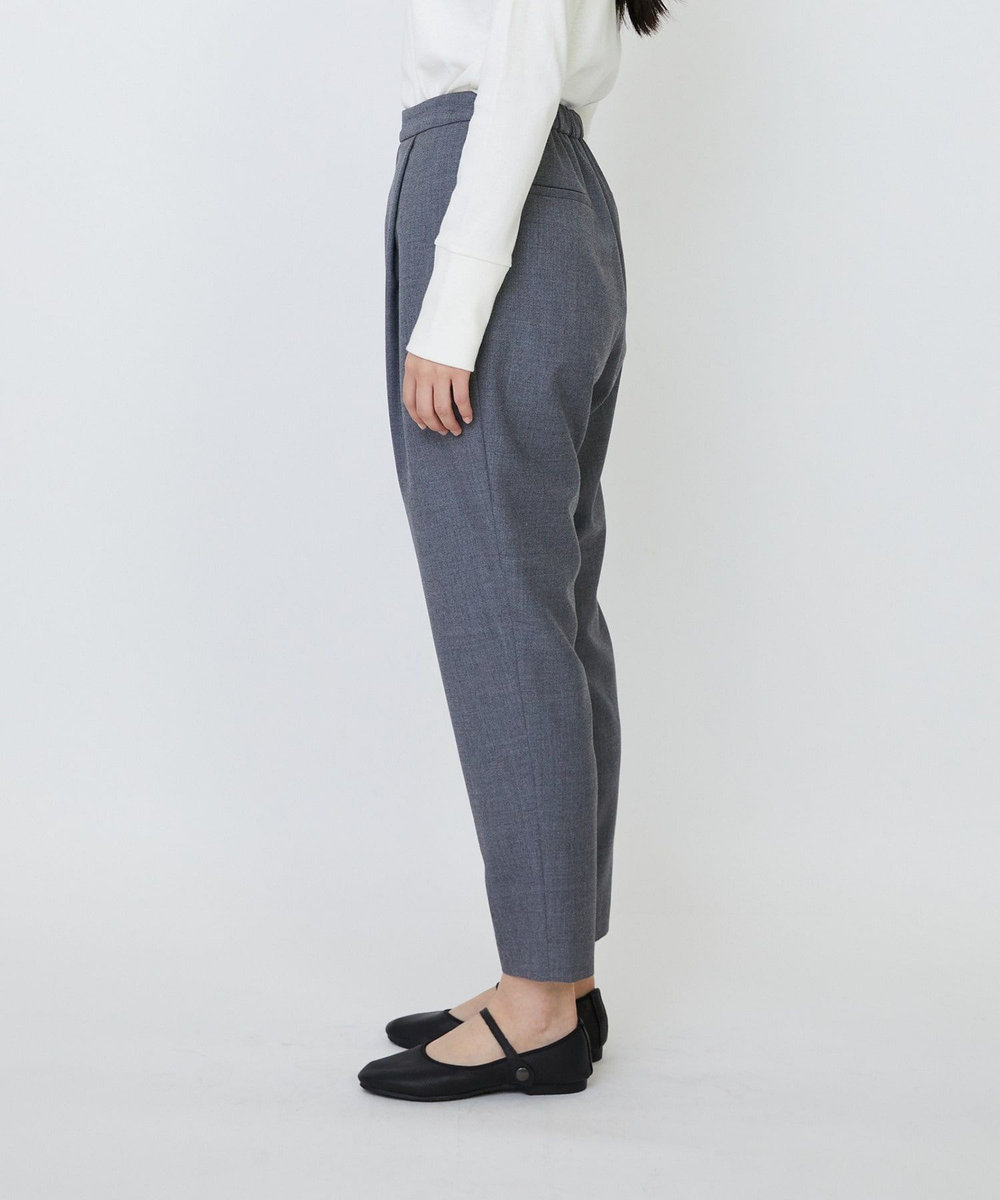 LOISIR ウール混ツイルストレッチジョッパーズパンツ グレー