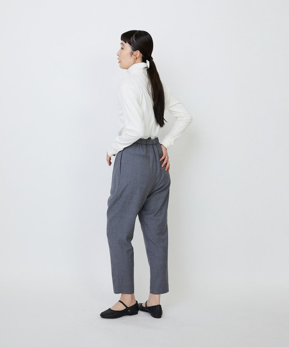 LOISIR ウール混ツイルストレッチジョッパーズパンツ グレー