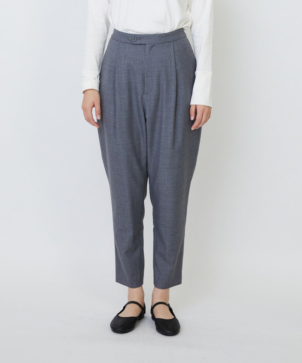 LOISIR ウール混ツイルストレッチジョッパーズパンツ グレー