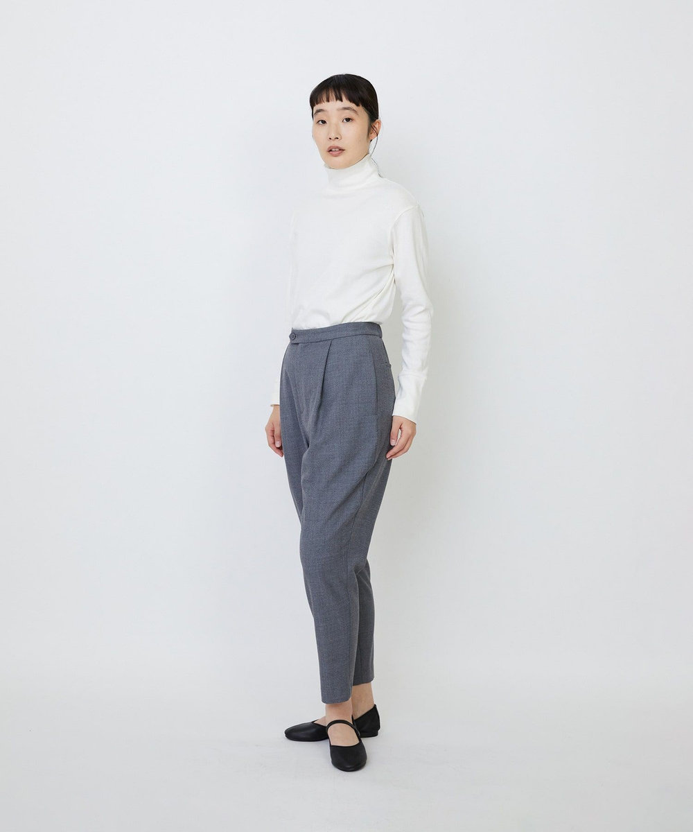 LOISIR ウール混ツイルストレッチジョッパーズパンツ グレー