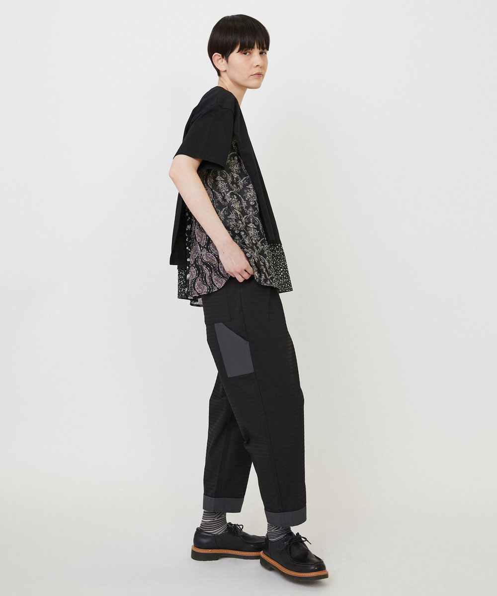 FRAPBOIS レイヤーシフォンT ブラック