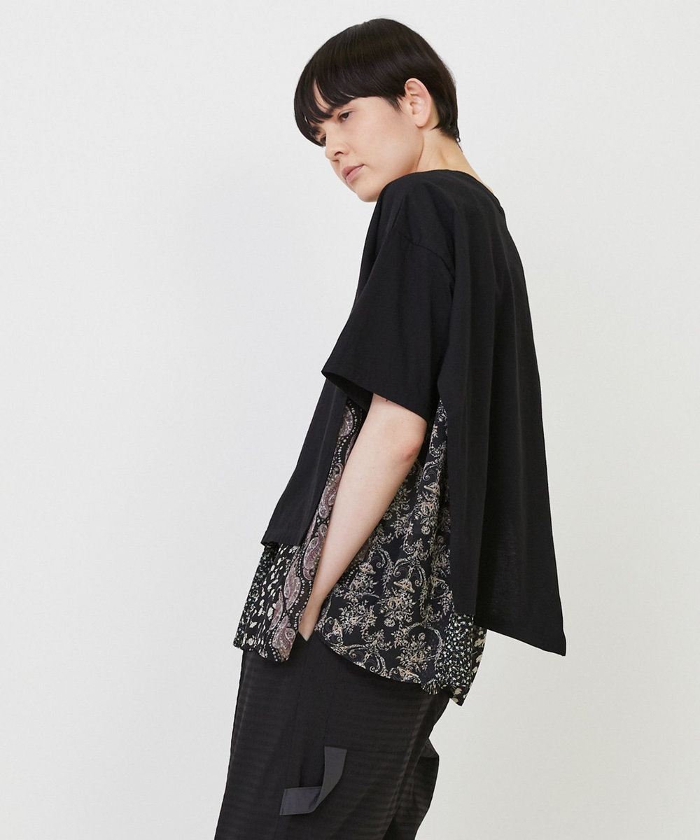 FRAPBOIS レイヤーシフォンT ブラック