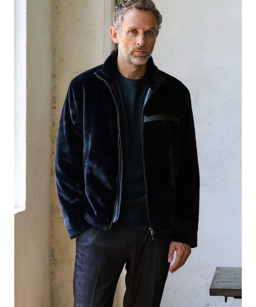 MEN'S BIGI 【FILIPPO DE LAURENTIIS】10Gクルーネックニット モスグリーン