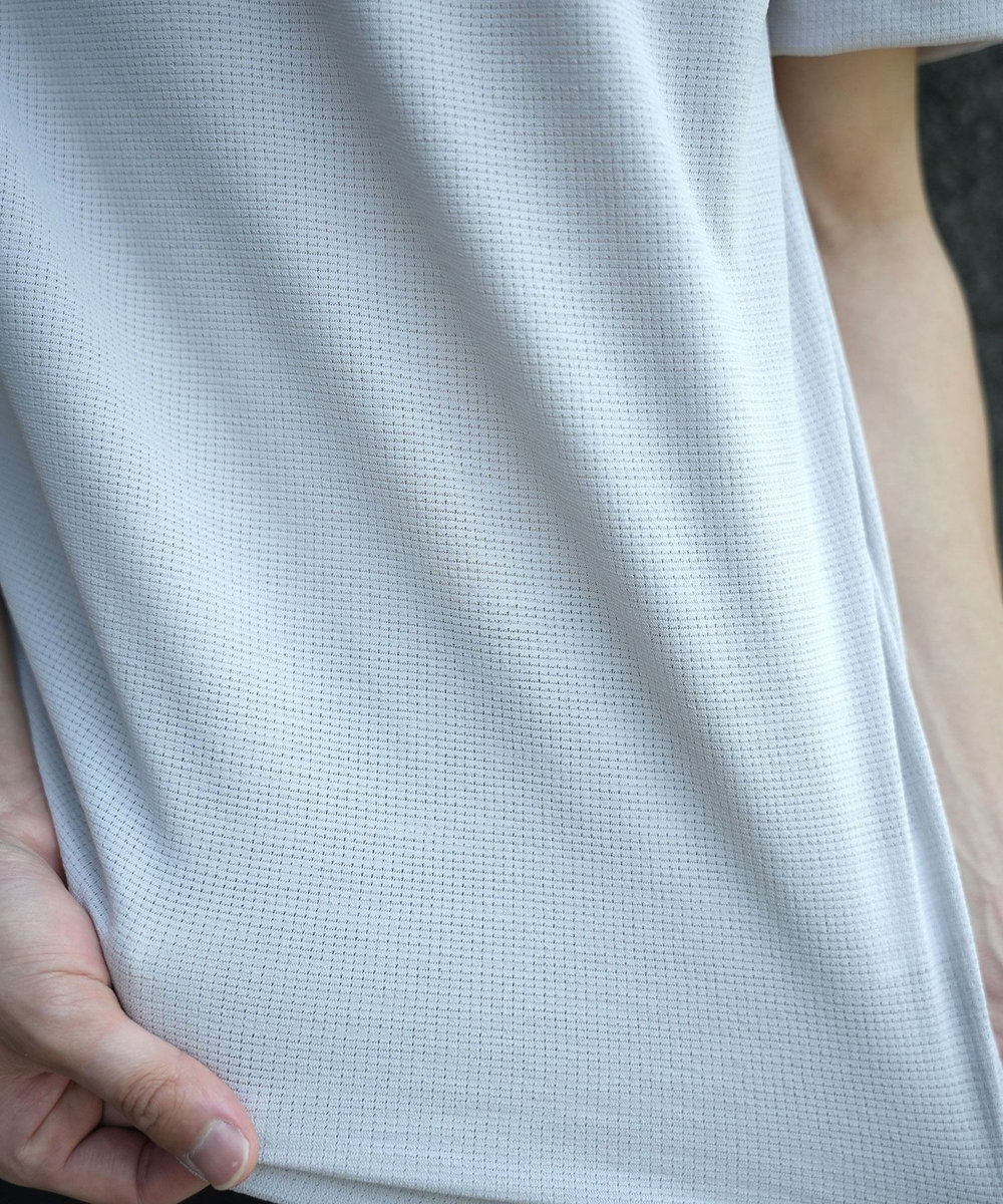 MEN'S BIGI 【WEB限定】ドットメッシュジャージTシャツ＜吸水速乾/通気性＞ グレー