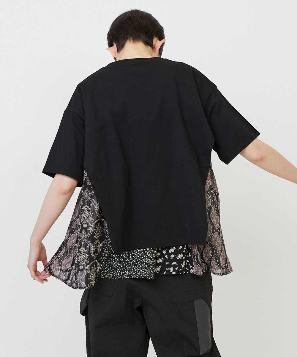 FRAPBOIS レイヤーシフォンT ブラック