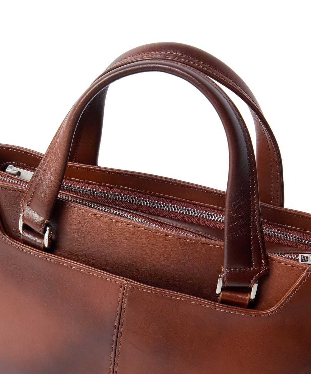 MEN'S BIGI 【SEEKER/シーカー】別注 ムラレザー2WAYブリーフケース キャメル