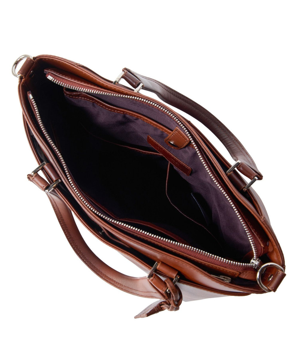 MEN'S BIGI 【SEEKER/シーカー】別注 ムラレザー2WAYブリーフケース キャメル