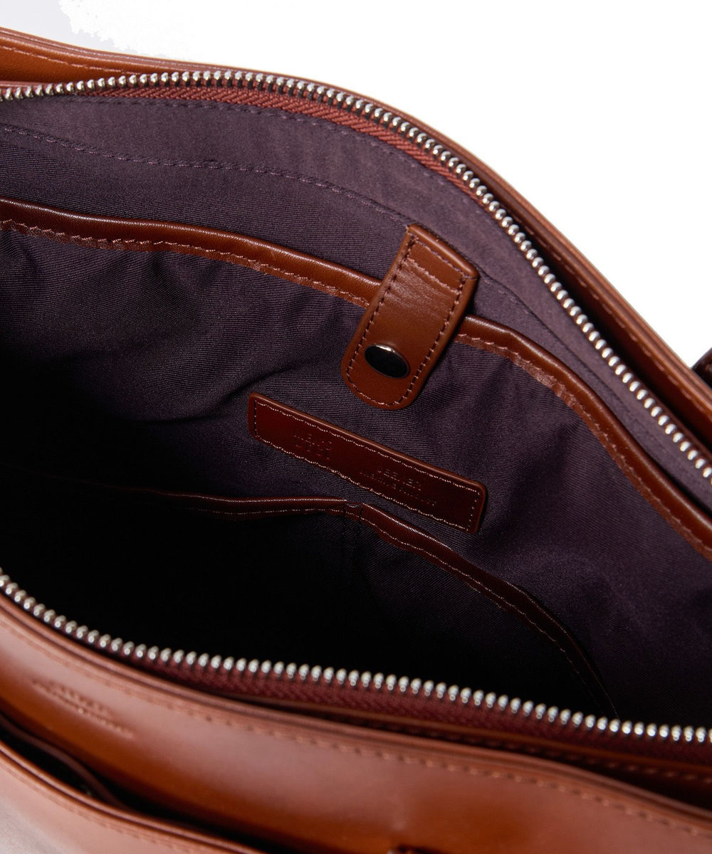 MEN'S BIGI 【SEEKER/シーカー】別注 ムラレザー2WAYブリーフケース キャメル