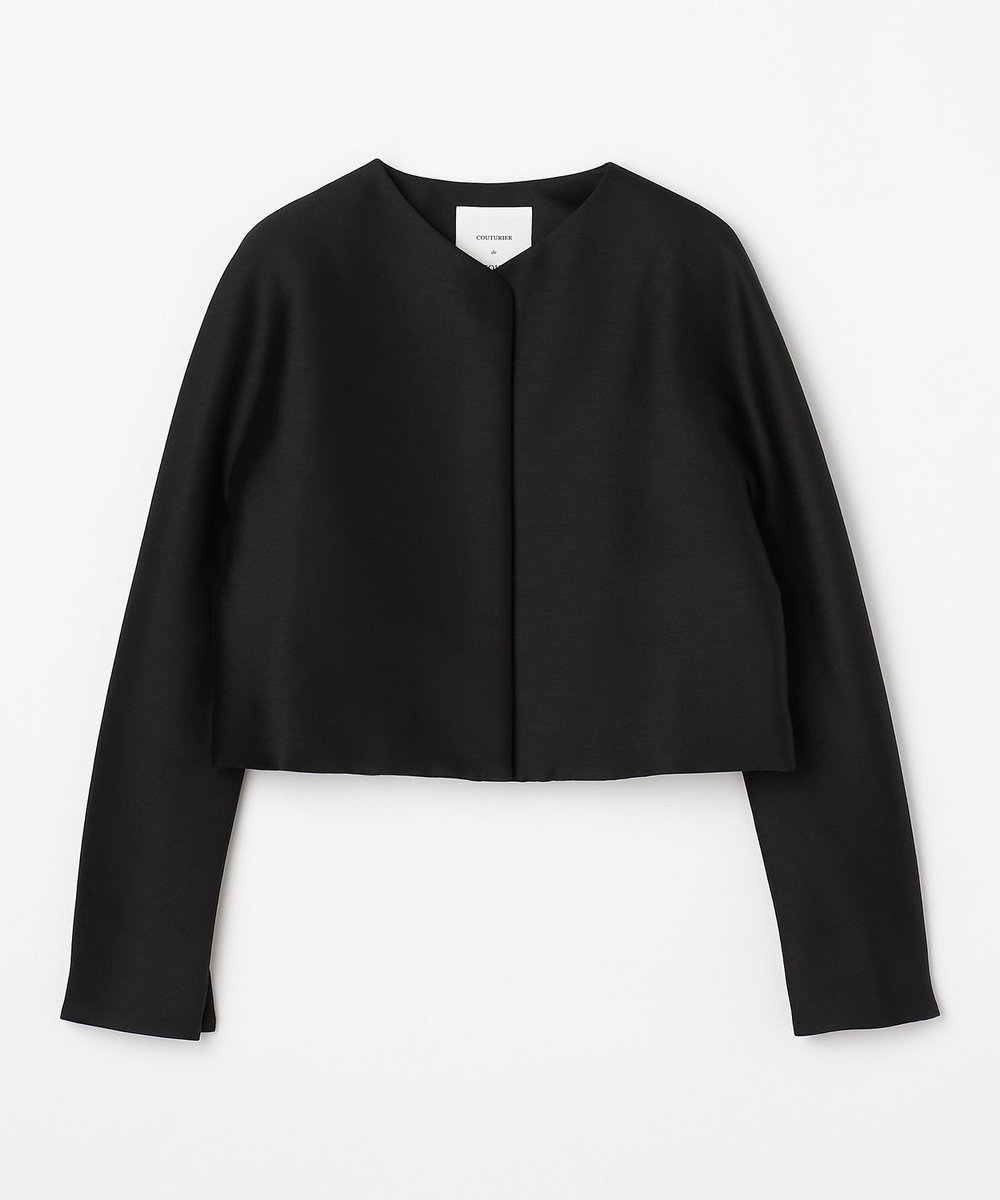 L'EQUIPE COUTURIER シルクウールツイルジャケット ブラック