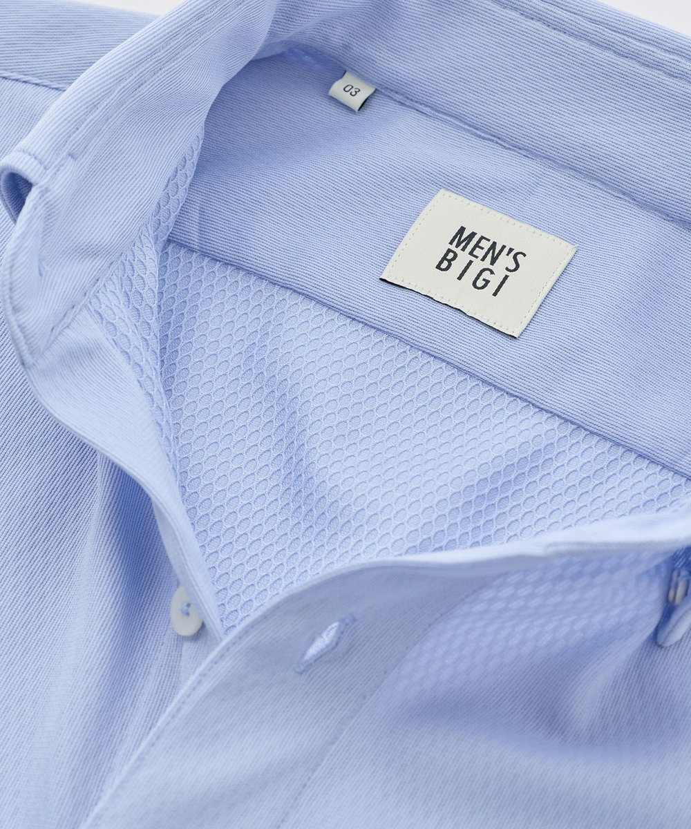 MEN'S BIGI SALAMAX(サラマックス) アクティブドレスシャツ＜吸水速乾/ストレッチ＞ ブルー