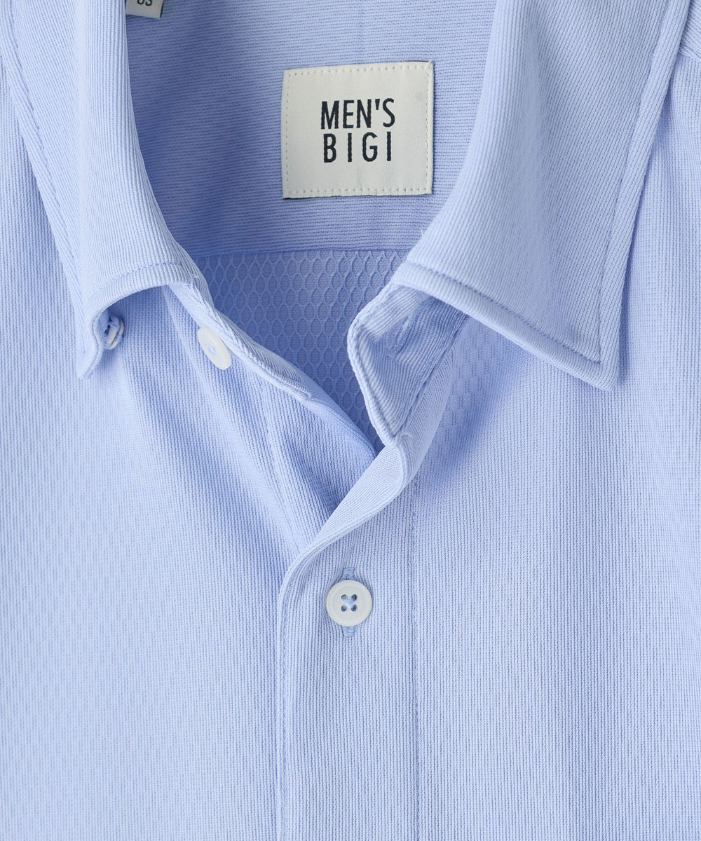 MEN'S BIGI SALAMAX(サラマックス) アクティブドレスシャツ＜吸水速乾/ストレッチ＞ ブルー