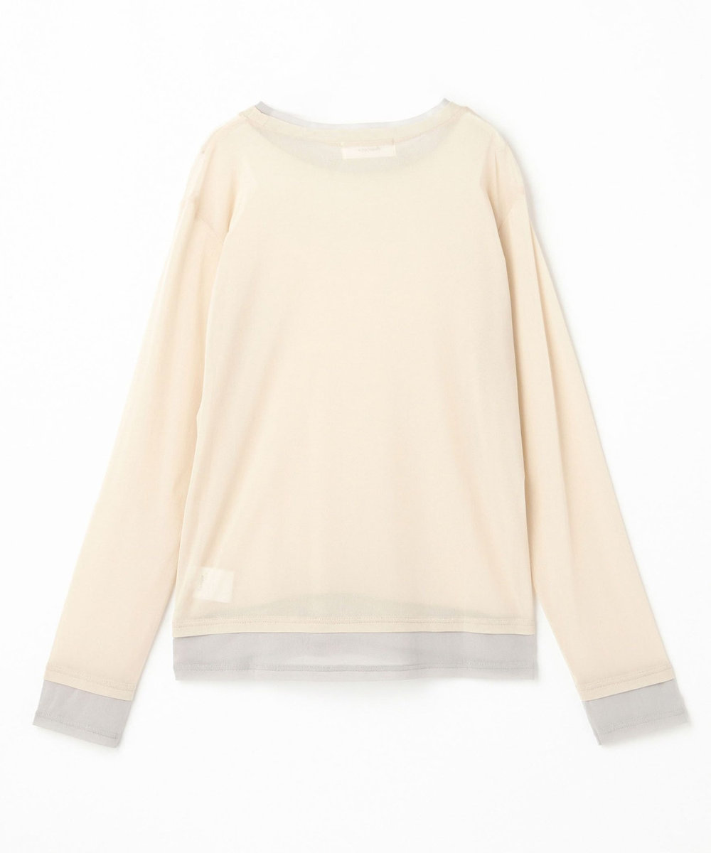 feerique Lサイズ（大きいサイズ） 【大きいサイズ】 feerique チュールメッシュ配色インナー ベージュ系その他