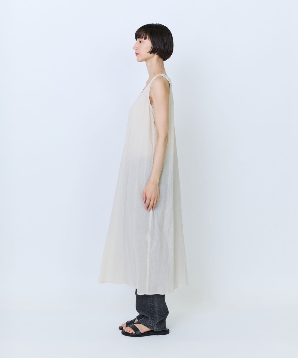 LOISIR 【2WAY】インドコットンチュール刺繍ワンピース ベージュ
