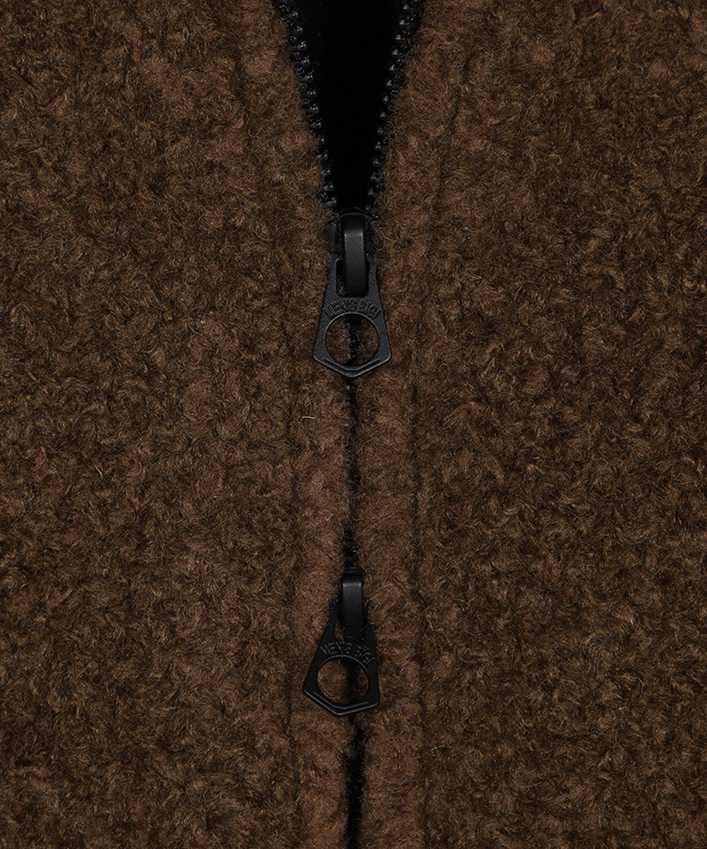 MEN'S BIGI 【50th Anniv . 菊池武夫】WOOL BLEND BOA PILE BLOUSON ブラウン