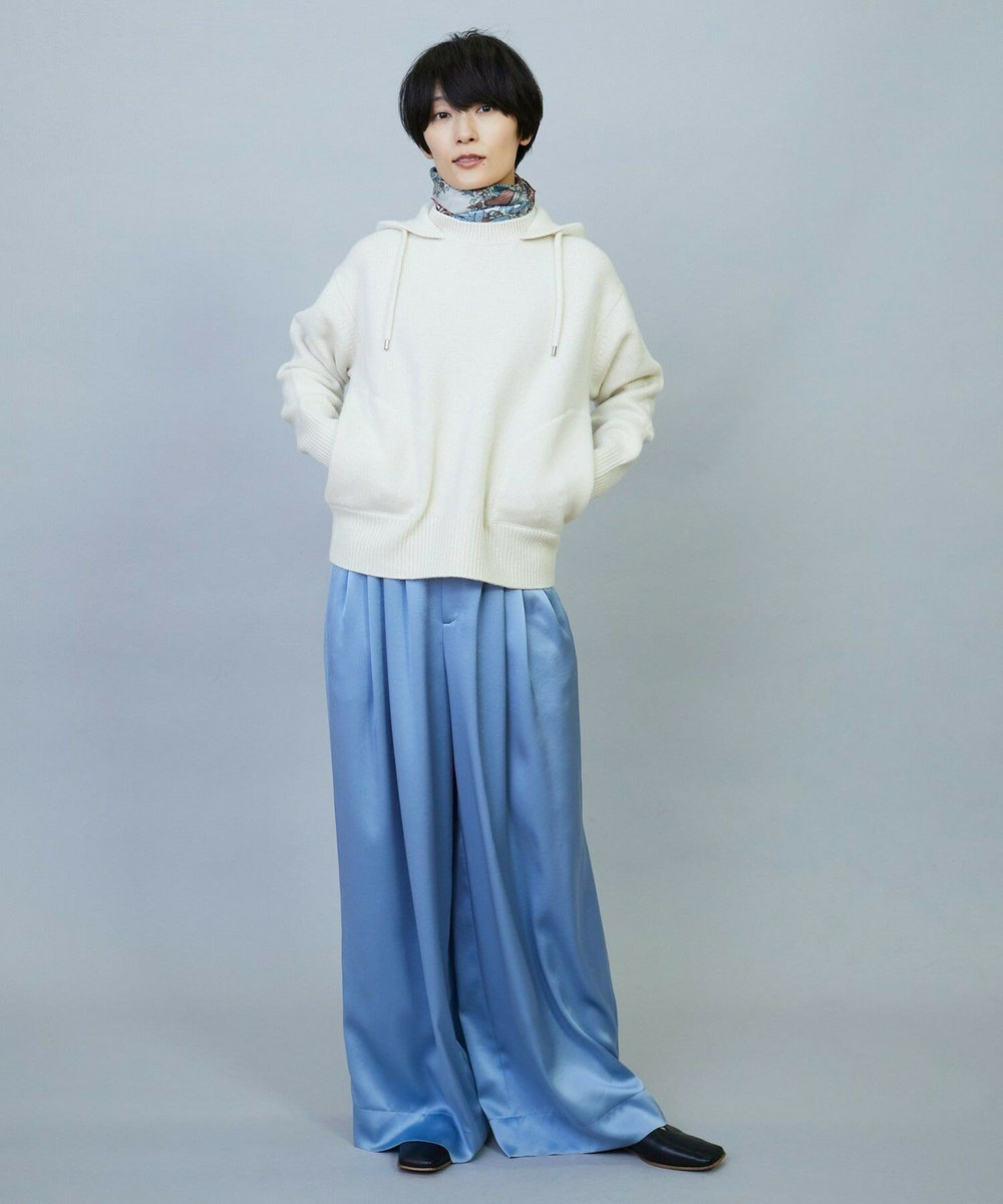 MOGA ANNUAL×MOGA　ウールカシミヤニットパーカー オフホワイト