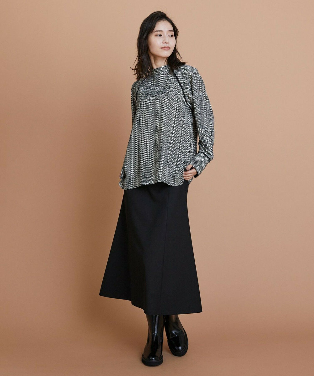 L'EQUIPE 2wayストレッチクロススカート ブラック