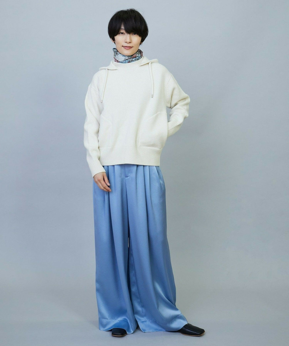 MOGA ANNUAL×MOGA　ウールカシミヤニットパーカー オフホワイト