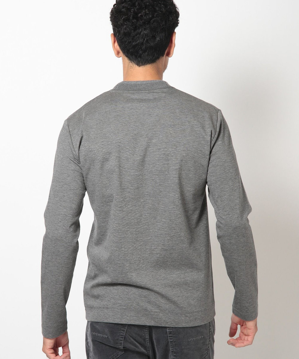 MEN'S BIGI 【ACTIVE TAILOR】シルケットスムースVネックロングTシャツ グレー