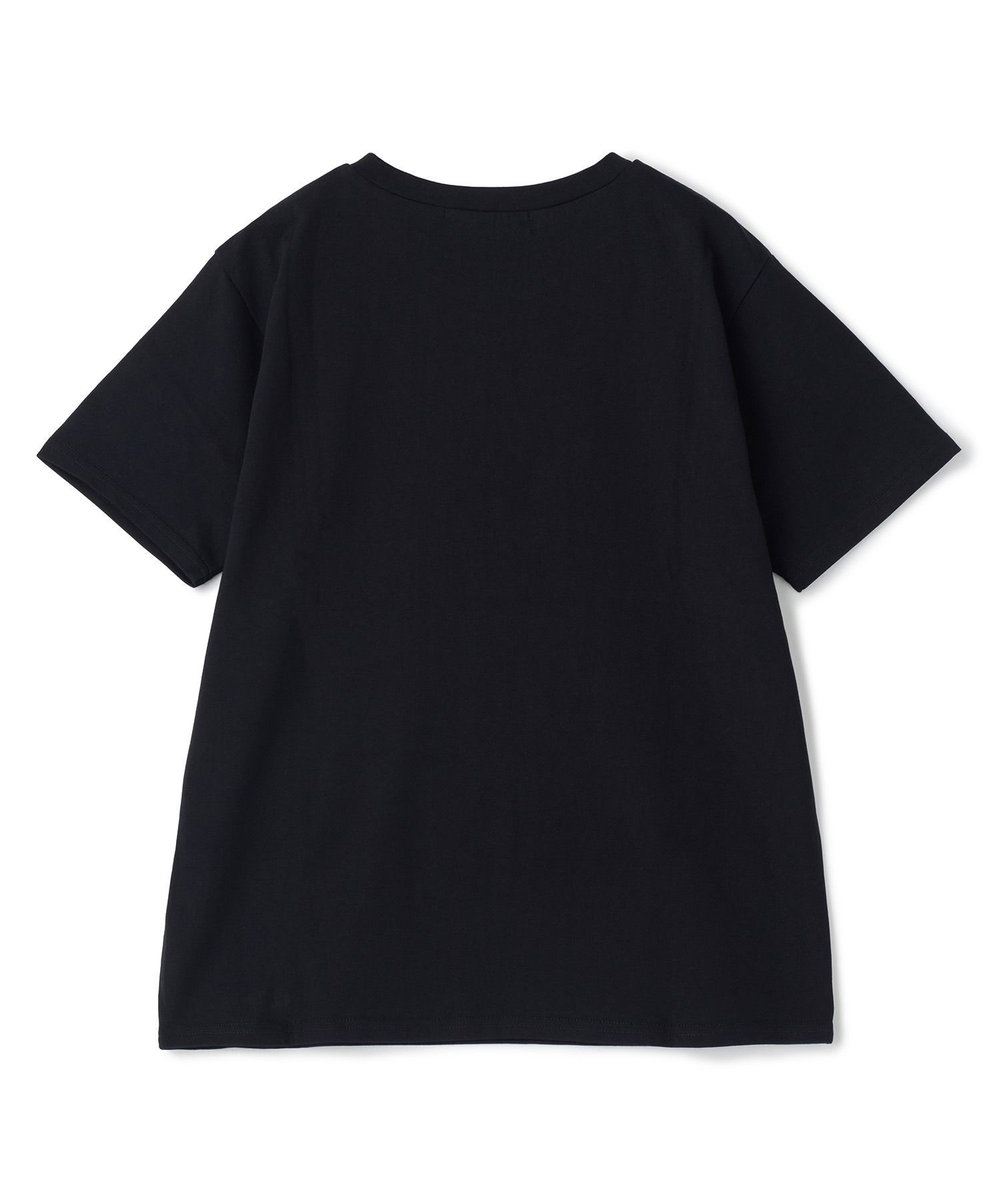 NOWADAYS シルケットコットンロゴTシャツ ブラック