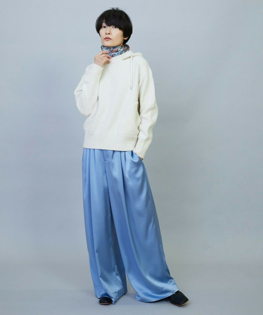 MOGA ANNUAL×MOGA　ウールカシミヤニットパーカー オフホワイト