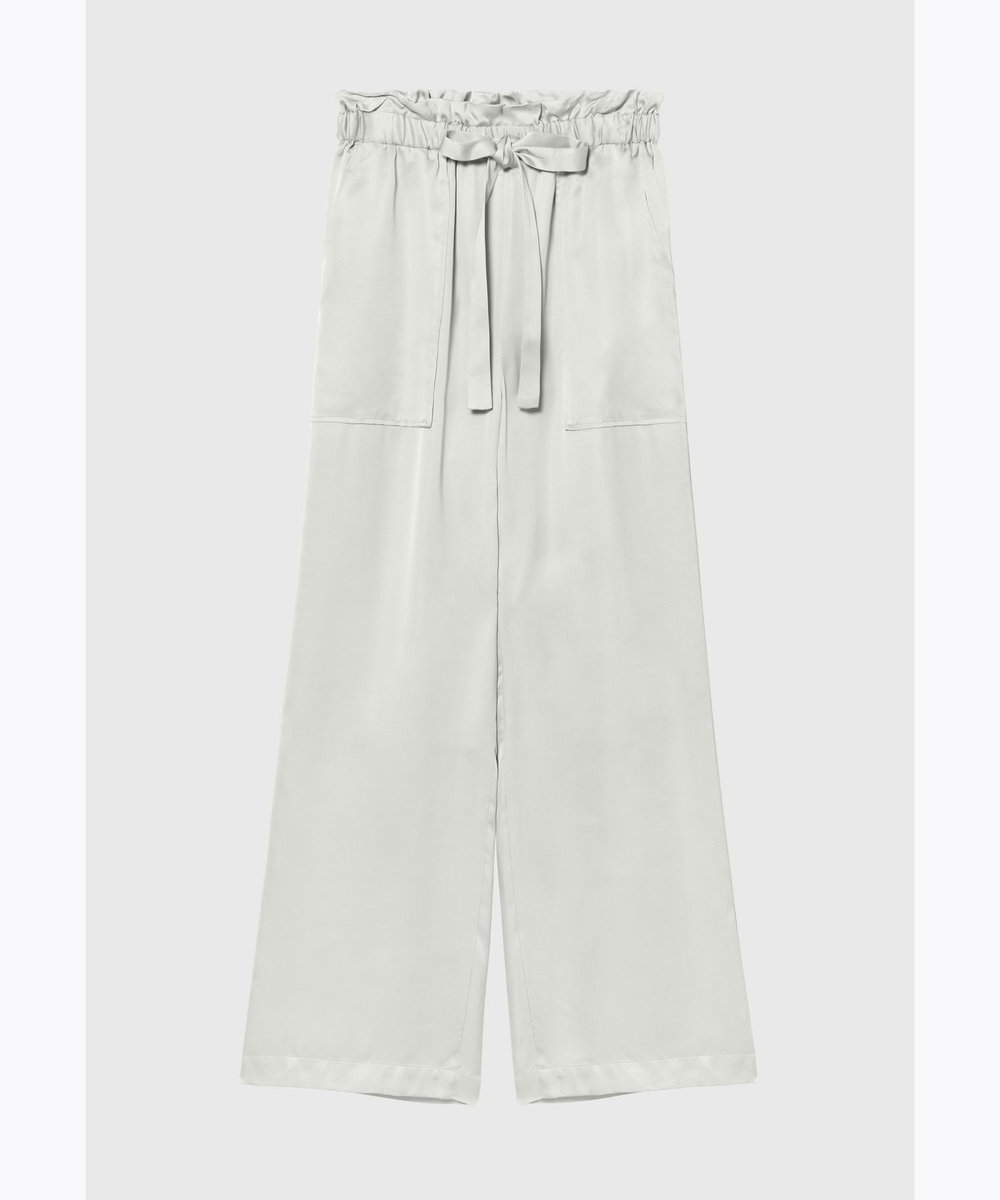 DÉPAREILLÉ VISCOSE SATIN GATHER PANTS / ヴィスコースサテンギャザーパンツ ライトグレー