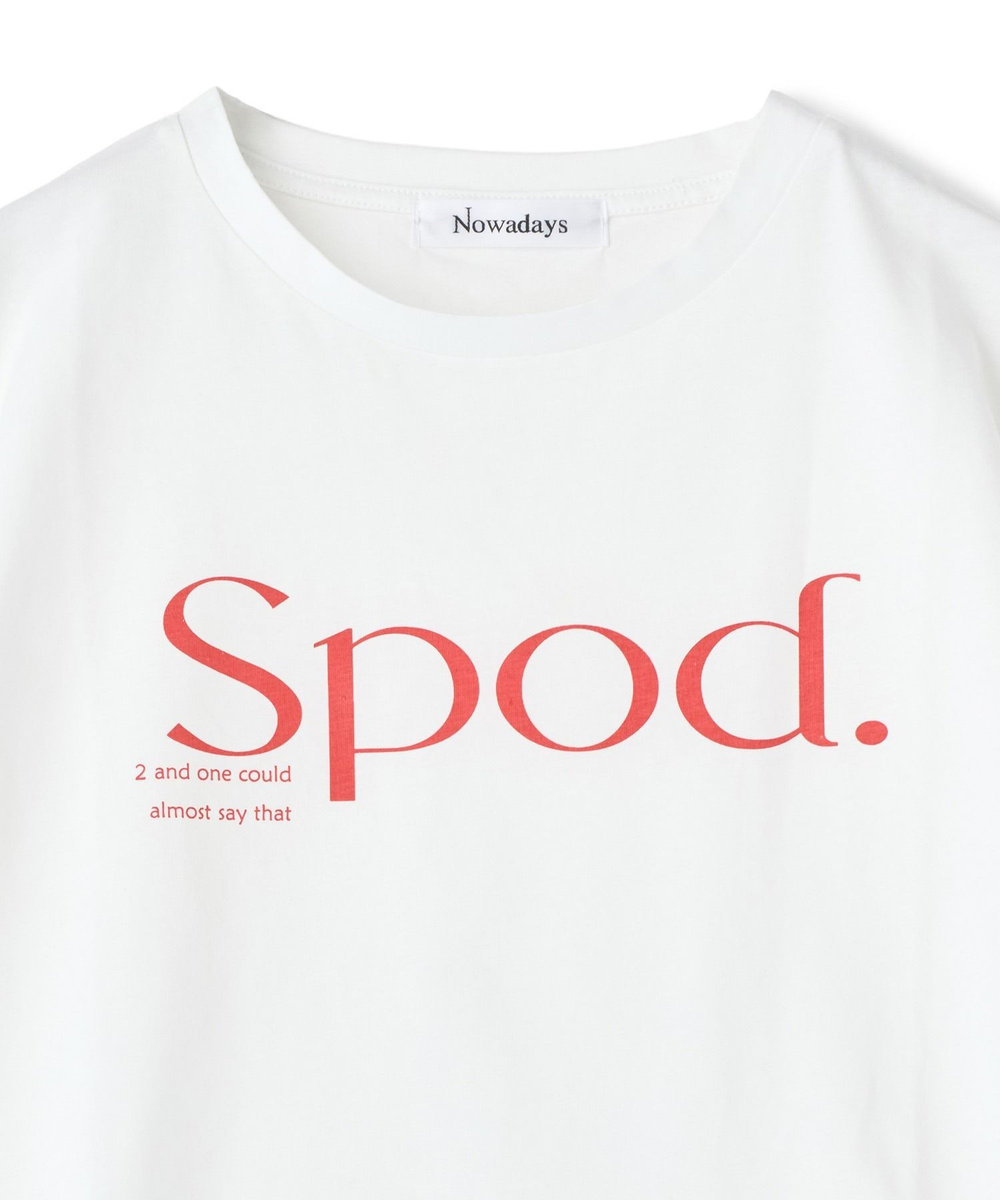 NOWADAYS ドライタッチコットンロゴTシャツ ホワイト