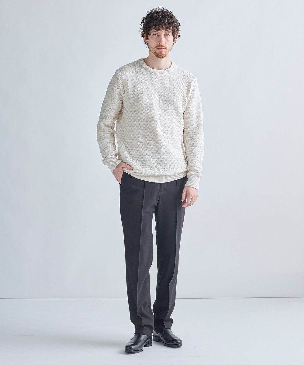 MEN'S BIGI PRES WARMアムンゼンストレッチイージーパンツ［発熱/保温/ストレッチ］ ブラック