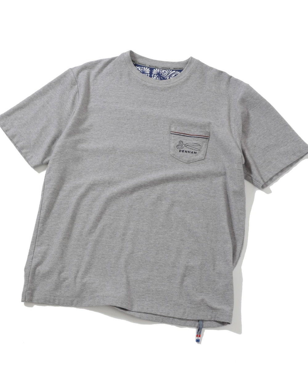 MEN'S BIGI 【DENHAM/デンハム】オーガニック ミニパイルポケットＴシャツ グレー