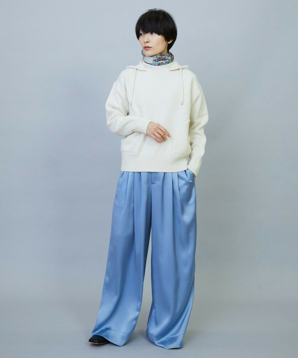 MOGA ANNUAL×MOGA　ウールカシミヤニットパーカー オフホワイト