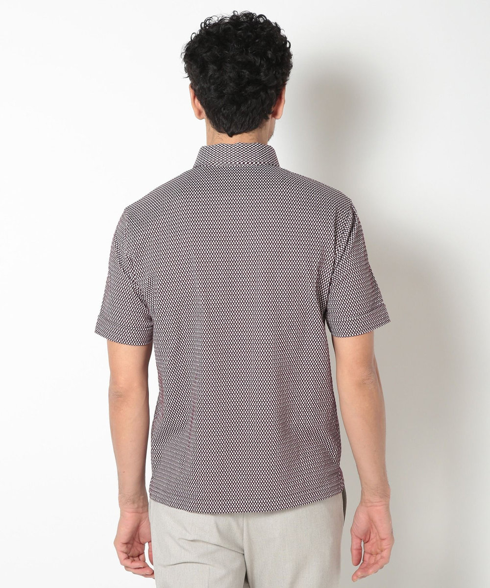 MEN'S BIGI 【ACTIVE TAILOR】COOL MAXサッカー織りポロシャツ ボルドー