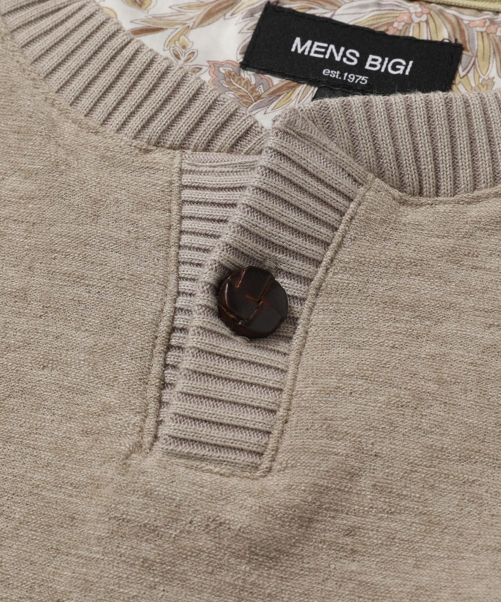 MEN'S BIGI ヴィンテージミニパイルスキッパーカットソー ベージュ