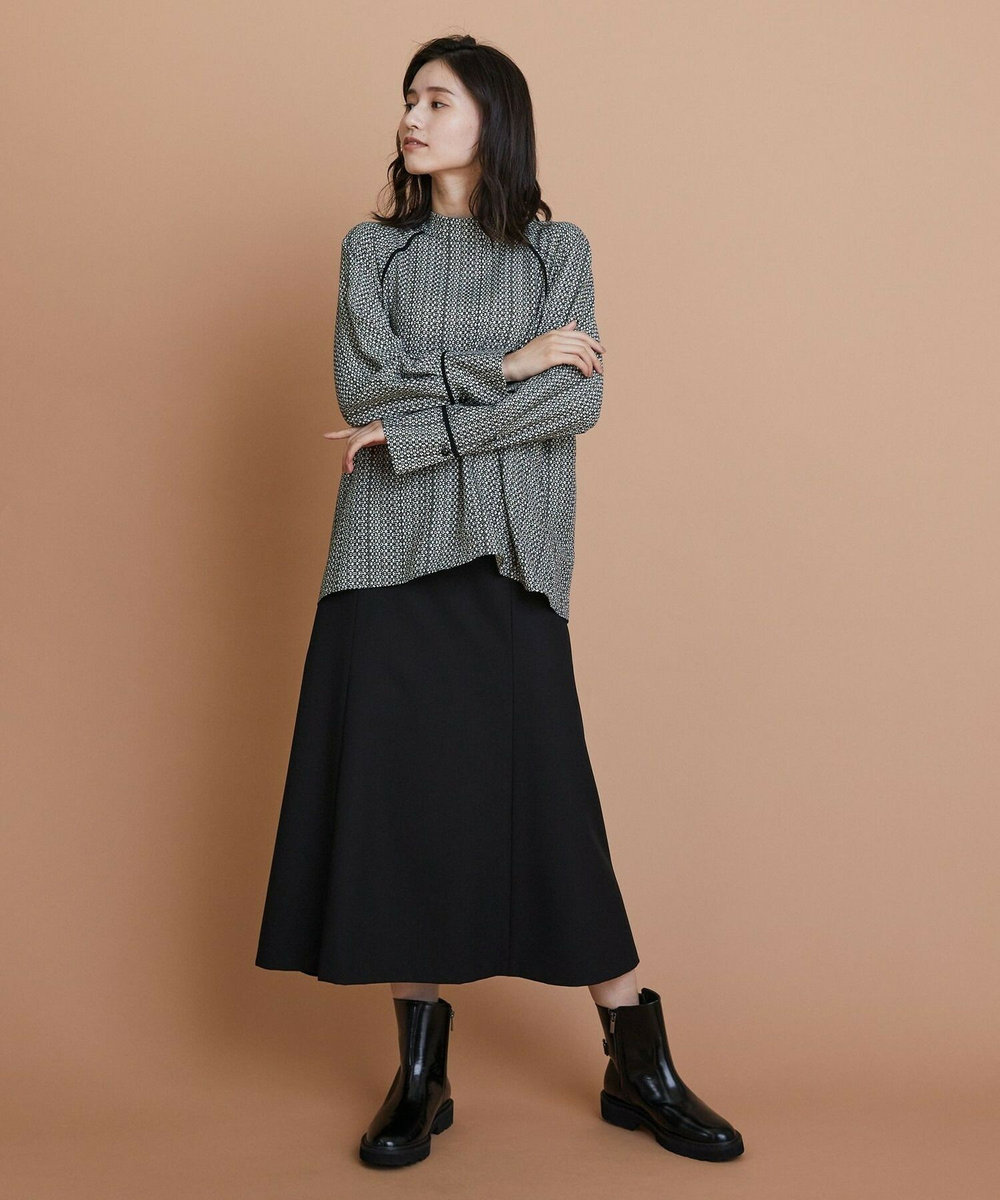 L'EQUIPE 2wayストレッチクロススカート ブラック