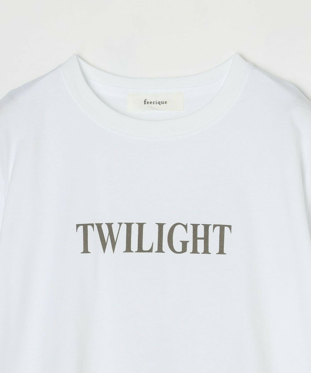 feerique feerique ロゴプリントTシャツ ホワイト