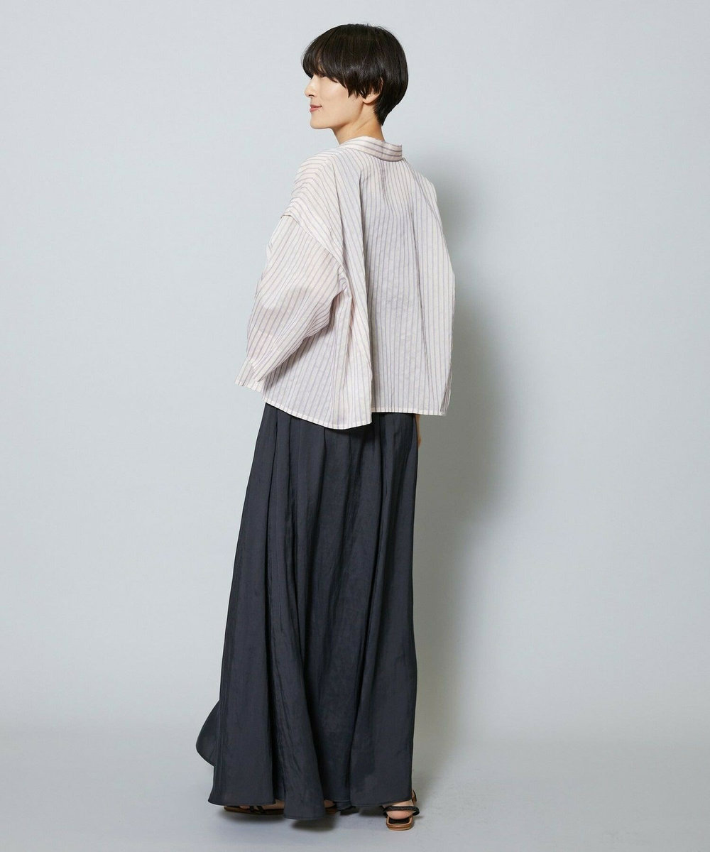 MOGA シアーストライプシャツ パープル