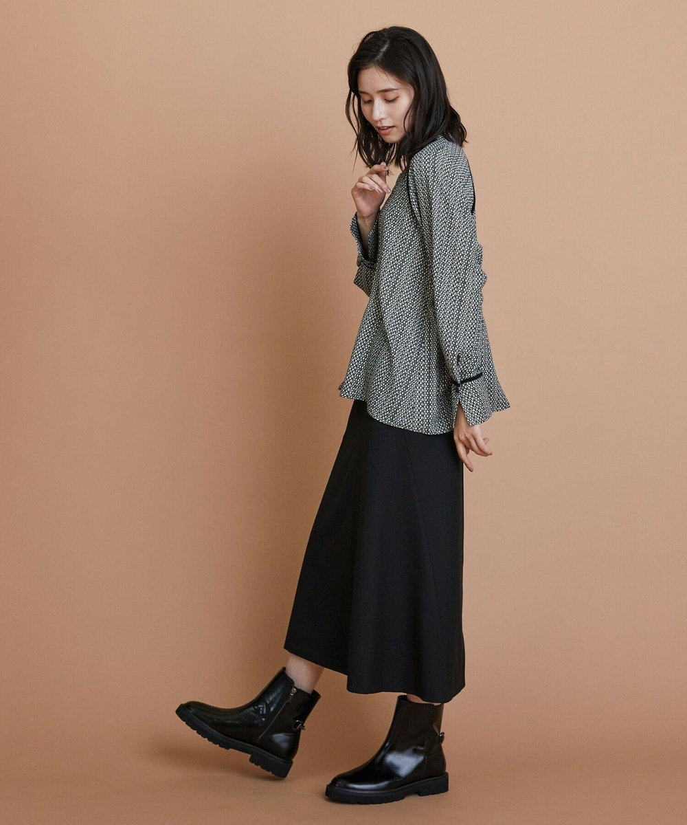 L'EQUIPE 2wayストレッチクロススカート ブラック