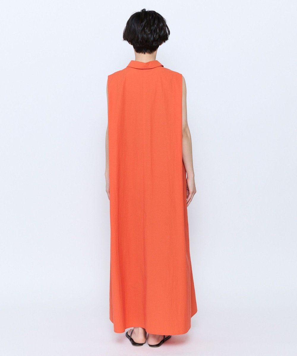 feerique feerique 綿ナイロンクロスAラインワンピース オレンジ