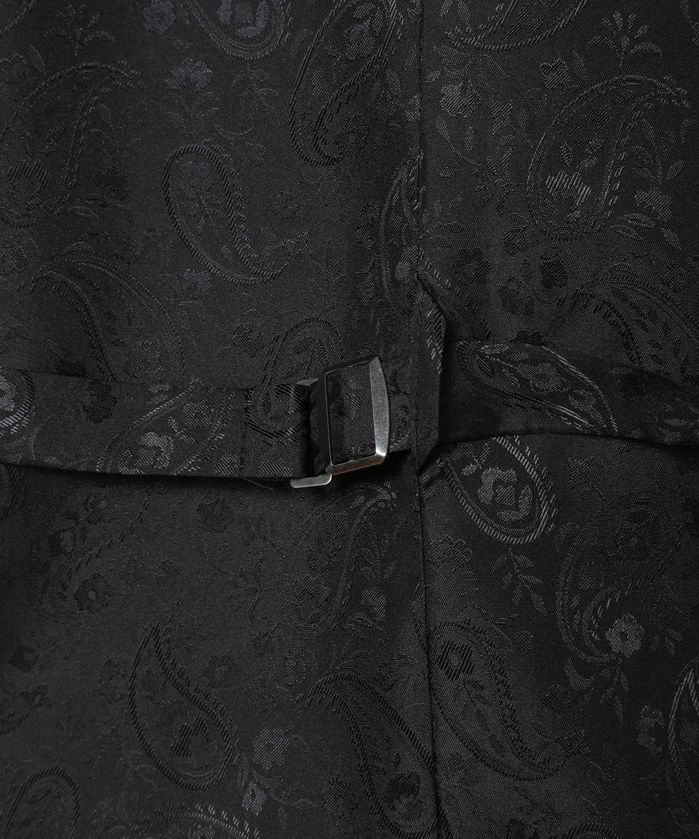 MEN'S BIGI ウールメランジグレンチェックベスト＜セットアップ＞ グレー